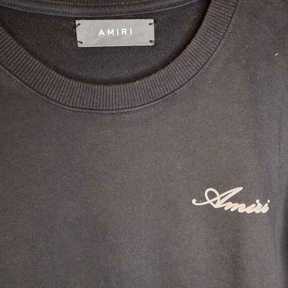 Amiri Black Bones Crewneck Sweatshirt pullover L skeleton arm bones goth emo - Picture 5 of 10